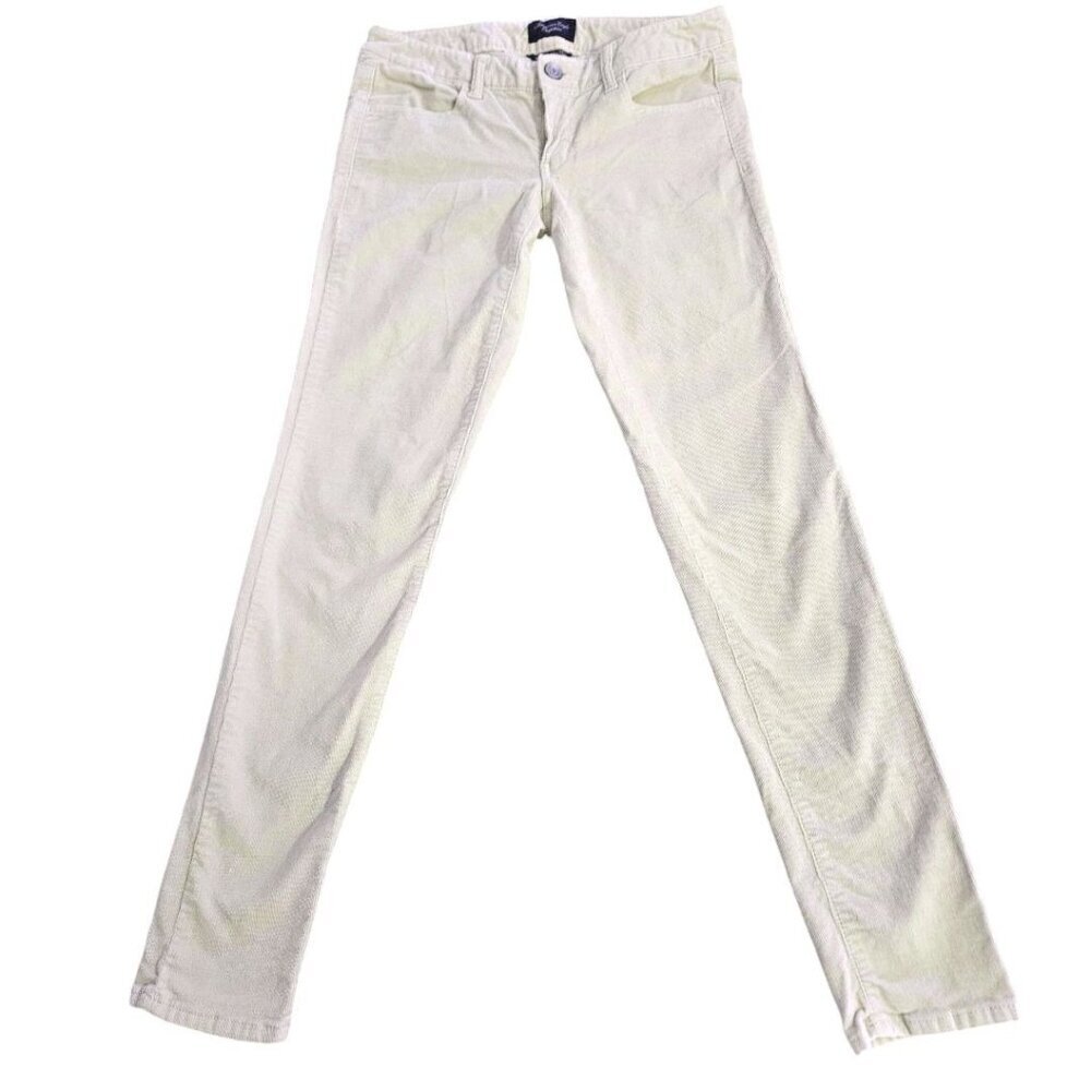 WM AE Low Rise Stretch Corduroy Jeggings  6R Preppy Neutral Scandi Clean Girl